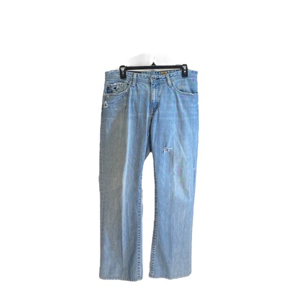AG Jeans Mens Fillmore Straight Leg Jeans Blue Size 33 x 34 Distressed Classic - Picture 1 of 16